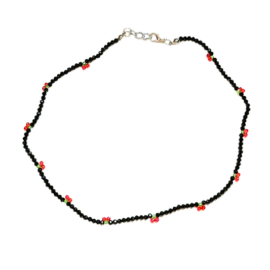 COLLAR CHERRYS NEGRO