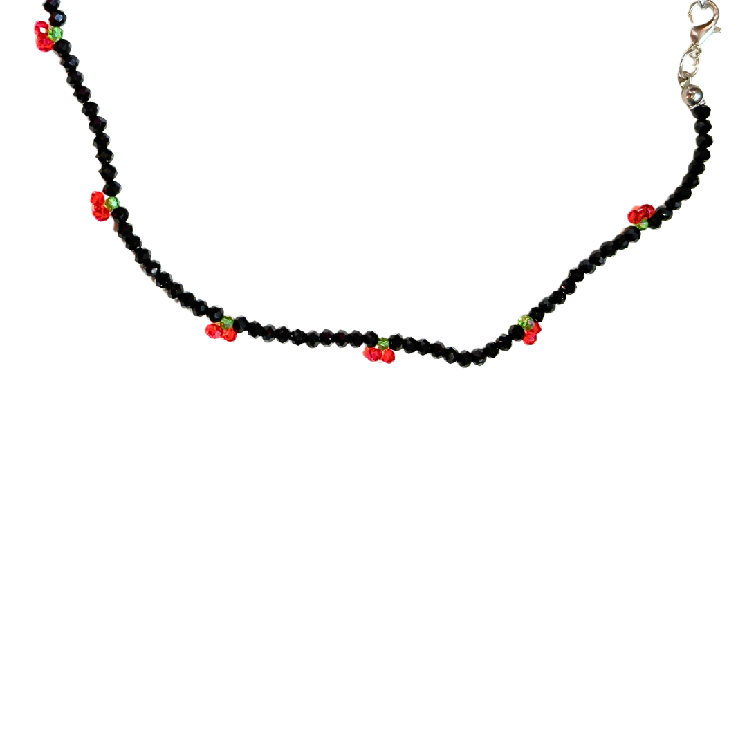 COLLAR CHERRYS NEGRO