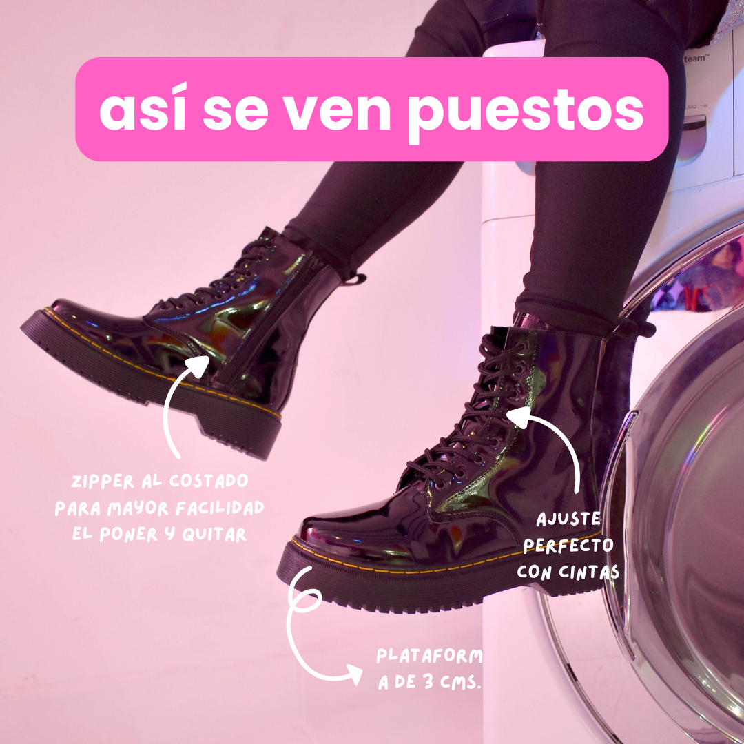 BOTAS NEPTUNO NEGRO CHAROL